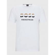 Hugo Boss - T-SHIRT PIERCE SIGNATURE HOMME LOGO ÉTÉ 2024 HUGO BOSS EQUESTRIAN White;taille