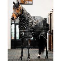 Nature Horse - COUVERTURE EASY-LAYER STABLE PLUS MED 200G HORSEWARE Black/Black & Silver;taille