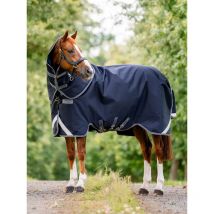 Horseware - COUVERTURE RAMBO SUPREME 50G HORSEWARE Navy/Thunderstorm Grey & Silver;taille