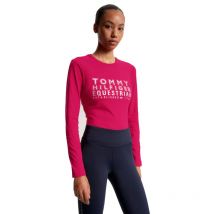 Tommy Hilfiger Equestrian - T-SHIRT MANCHES LONGUES PARIS TOMMY HILFIGER EQUESTRIAN Fuchsia;taille