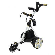 Pro Rider Leisure 36 Hole Electric Golf Trolley - White & Yellow