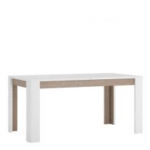 Chelsea Extending Dining Table In White With Oak Effect Trim