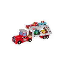 Janod Story 4 Cars Transporter Lorry