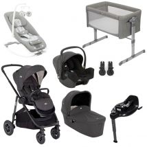 Joie Versatrax Premium Travel System & Starter Nursery Bundle, Shale