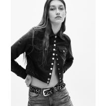Short Black Leather Jacket - The Kooples