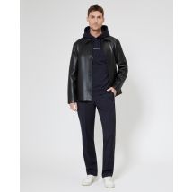 Hooded Sweatshirt With Navy Logo - The Kooples