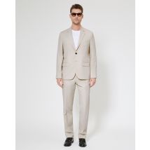 Veste De Costume En Coton Lin Beige - Tenue invité Mariage - pour Homme - The Kooples