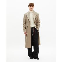 Trench Long Beige pour Homme - Taille 52 - The Kooples