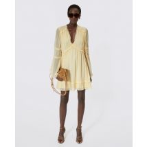 Robe Courte Volantée Jaune - Tenue invitée Mariage - pour Femme - The Kooples