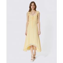 Robe Longue Volantée Jaune - Tenue invitée Mariage - pour Femme - The Kooples