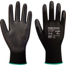 Portwest PU Palm General Handling Grip Gloves Black M