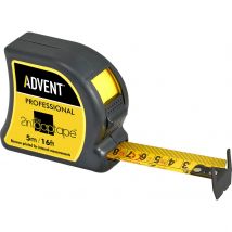 Advent 2-In-1 Double Sided Gap Tape Measure Imperial & Metric 16ft / 5m 25mm