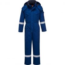 Biz Flame Mens Flame Resistant Antistatic Winter Overall Royal Blue L 32"