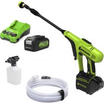 Greenworks G24PW 24v Cordlesss Hand Held Low Pressure Washer 1 x 2ah Li-ion Charger