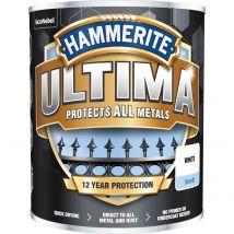 Hammerite Ultima Metal Paint Smooth White 750ml