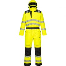 Oxford Weave 300D Class 3 PW3 Hi Vis Winter Coverall Yellow / Black S 31"