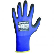 Polyco Polyflex Ultra Lightweight Air Gloves Black / Blue L