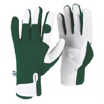 Kew Gardens Leather Palm Gardening Gloves Green M