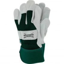 Wilkinson Sword Reinforced Rigger Gloves Grey / Green L Pack of 1