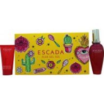Escada Flor Del Sol Gift Set 50ml EDT + 50ml Body Lotion + Bag