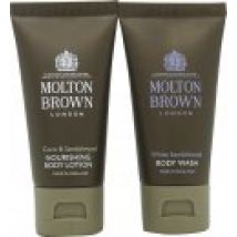 Molton Brown Gift Set 30ml Coco & Sandalwood Body Lotion + 30ml White Sandalwood Body Wash