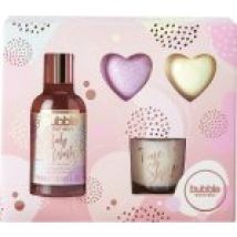 Style & Grace Bubble Boutique Relax and Bathe Gift Set 100ml Body Wash + 2 x 20g Heart Bath Fizzer + 30g Candle + Votive