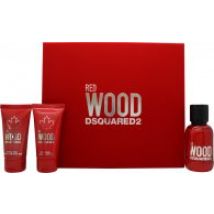 DSquared² Red Wood Gift Set 50ml EDT + 50ml Body Lotion + 50ml Shower Gel