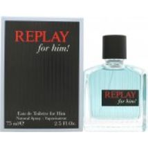 Replay For Him Eau de Toilette 75ml Spray