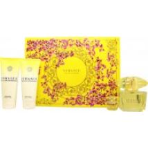 Versace Yellow Diamond Gift Set 90ml EDT + 100ml Body Lotion + 100ml Shower Gel + 5ml EDT