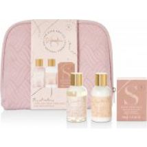The Kind Edit Co. Signature Cosmetic Bag Gift Set 100ml Body Wash + 100ml Body Lotion + 100g Bath Crystals + Cosmetic Bag