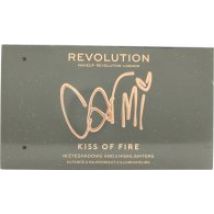Makeup Revolution x Carmi Kiss On Fire Makeup Palette 10 x 2g Eyeshadow + 2 x 3.5g Highlighter