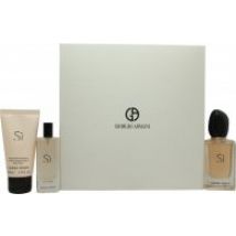 Giorgio Armani Si Gift Set 50ml EDP + 50ml Body Lotion + 15ml EDP