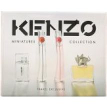 Kenzo Miniatures Gift Set 5ml Jungle Elephant EDP + 4ml Flower EDP + 4ml Flower by Kenzo Poppy Bouquet EDP + 5ml L'Eau Kenzo Pour Femme EDT