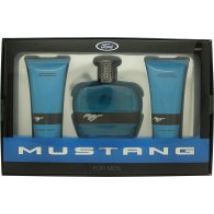 Mustang Blue Gift Set 100ml EDT + 100ml Aftershave Balm + 100ml Hair & Body Wash