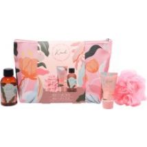 The Kind Edit Co Gift Set Cosmetic Bag + 100ml Shower Gel + 30ml Hand Cream + Shower Flower