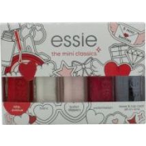 Essie The Mini Classics Nail Polish Gift Set 5ml Fifth Avenue + 5ml Blanc + 5ml Ballet Slippers + 5ml Water Melon + 5ml Base & Top Coat