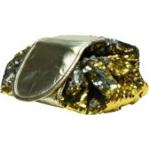 Bags Unlimited Sequin Make Up Bag - Gold