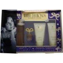 Elizabeth Taylor White Diamonds Gift Set 50ml EDT + 50ml Body Lotion + 50ml Body Wash + 10ml EDT