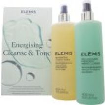 Elemis Energising Cleanse & Tone Duo 400ml Rehydrating Ginseng Toner + 400ml Pro-Collagen Energising Marine Cleanser