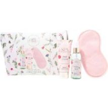 The Kind Edit Co. Spa Botanique Sweet Sleeping Bag Gift Set Cosmetic Bag + 100ml Pillow Mist + 100ml Bath Cream + Eye Mask