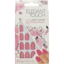 Elegant Touch Oval 24 False Nails with Glue - Sweet Heart Romance