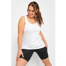 Yours For Good Curve Black Essential Cotton Stretch Cycling Shorts, Women's Curve & Plus Size, Yours For Good