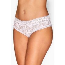 Yours curve white lace low rise brazilian knickers