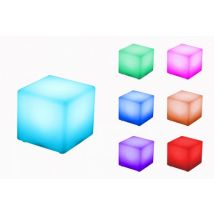 7even LED-Leuchtwürfel 10cm Outdoor & Indoor inkl. Fernbedienung, Akku und La...