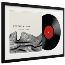 7even Vinyl-Schallplattenrahmen für die Wand - Doppelrahmen aus Holz, mit Acr...