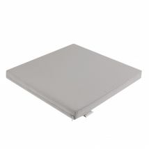 In & Outdoor Lounge Kissen 50cm Silber-Grau / Wasserfestes Kissen 50 x 50 x 5 cm