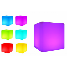7even LED Design Cube 50/ LED Leucht Sitzwürfel / In und Outdoor / Akku und F...