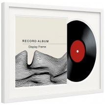 7even Vinyl-Schallplattenrahmen für die Wand - Doppelrahmen aus Holz, mit Acr...