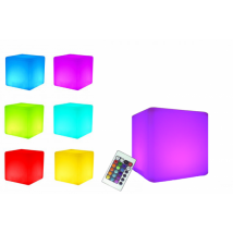 7even LED Design Cube 30 / LED Leucht Sitzwürfel / In und Outdoor / Akku und ...