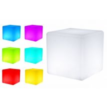7even LED Design Cube 40 / LED Leucht Sitzwürfel / In und Outdoor / Akku und ...